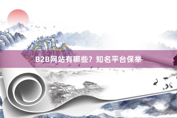 B2B网站有哪些?知名平台保举